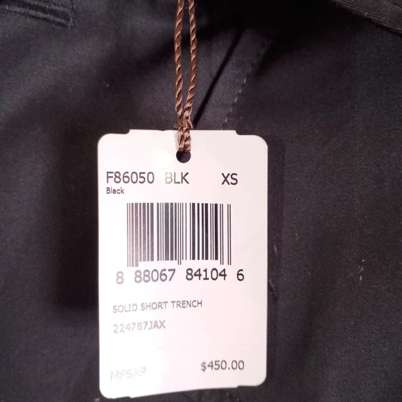 Coach Black Trench Coat Double-Breasted Belted - Picture 3 of 3